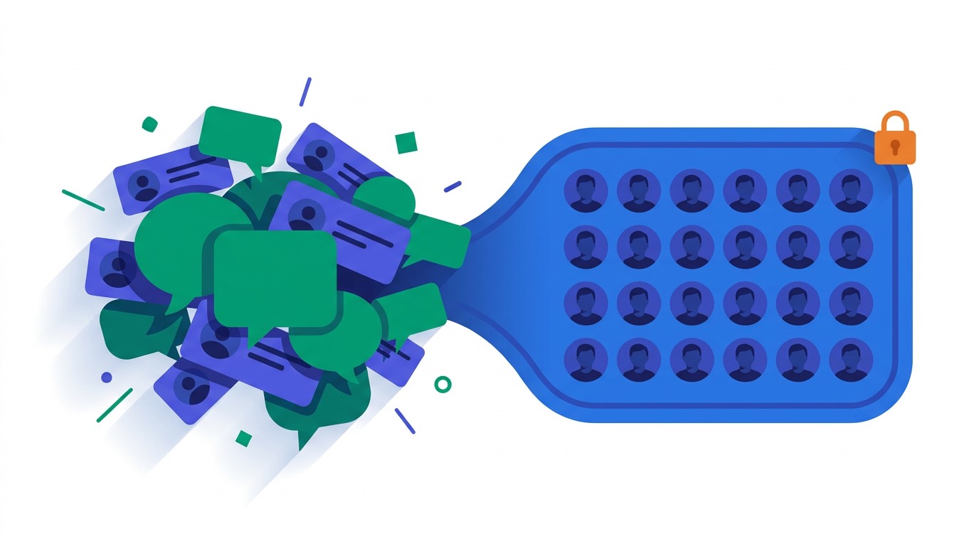 Migrating from exposed public chat groups to a private moderated in-app community