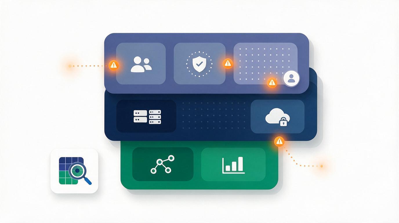 Audit map showing vendor branding leaking at several specific touchpoints