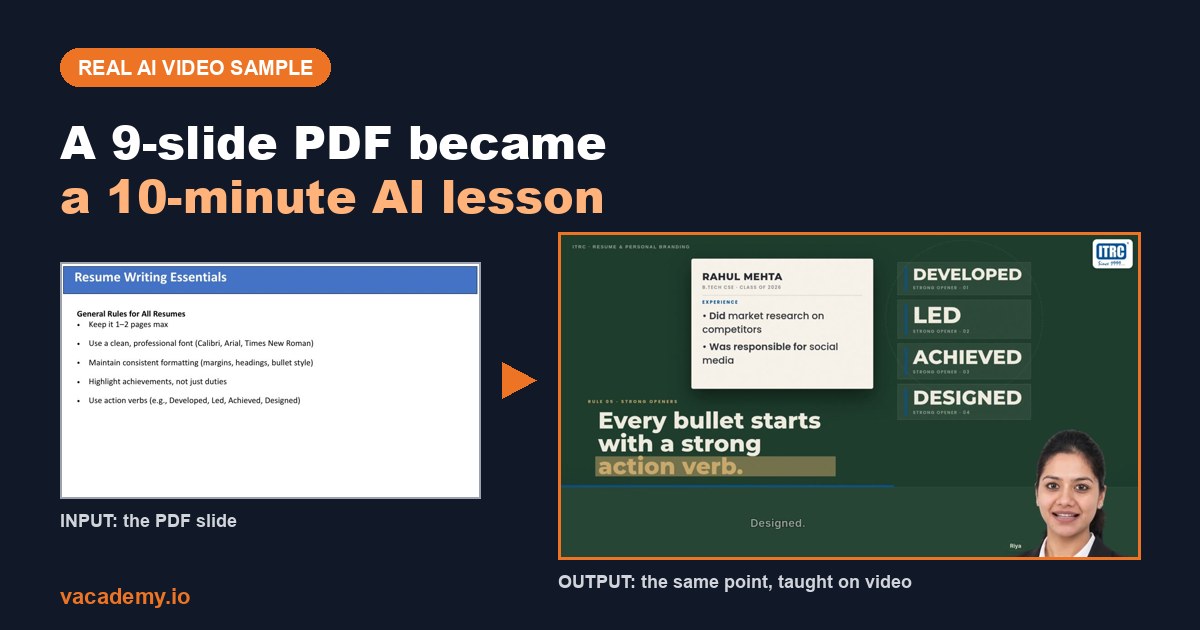 We Turned a 9-Slide PDF Into a 10-Minute AI Teaching Video