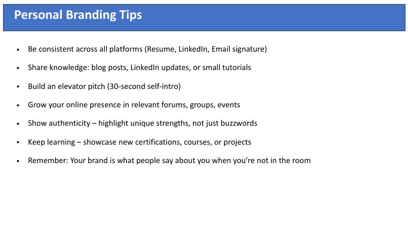 Slide 9 of ITRC's resume-writing PDF: a title bar and bullet points on a white background