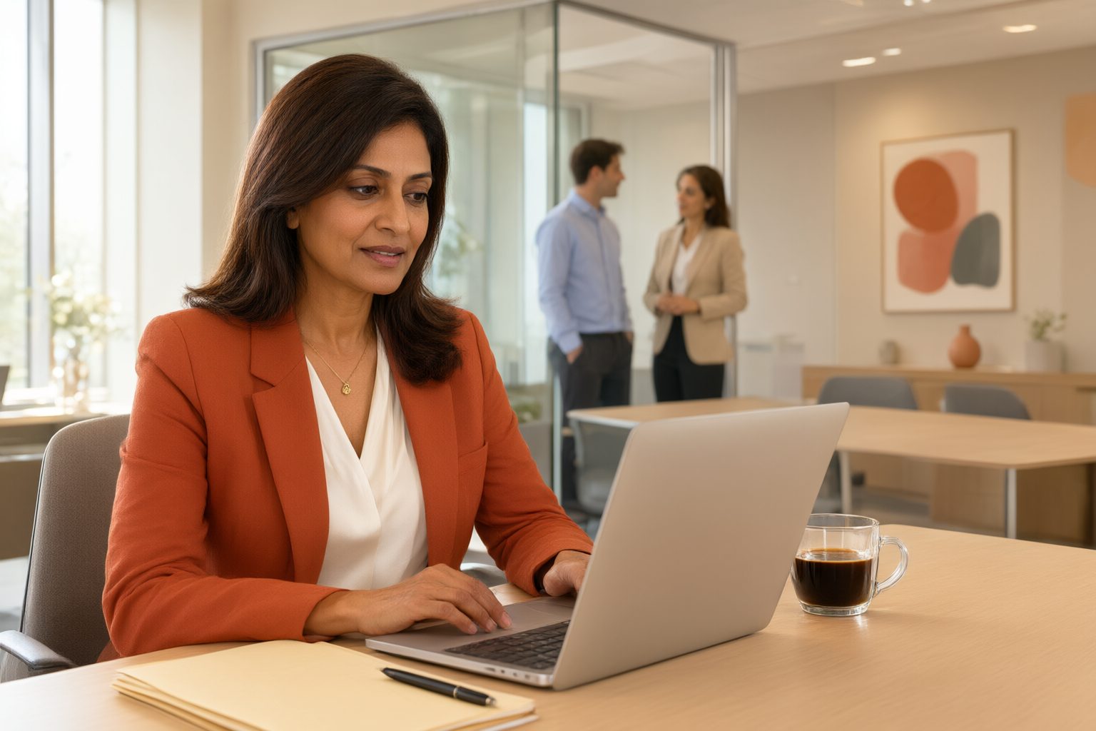 An institute director running her whole institute from the Vacademy dashboard on her laptop